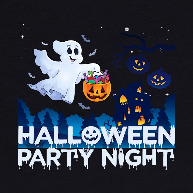 Halloween Party Night tee design birthday gift graphic by TeeSeller07